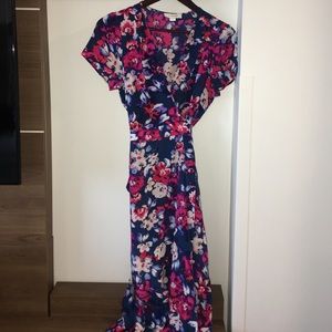 Yumi Kim Silk Floral Wrap Dress